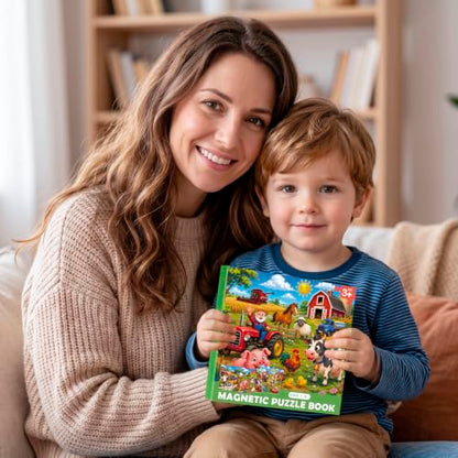 Biarek Farm Animals Magnetic Puzzles for Kids 3-5, 37-Piece Travel Set - color: Farm Animals - 37 Pieces