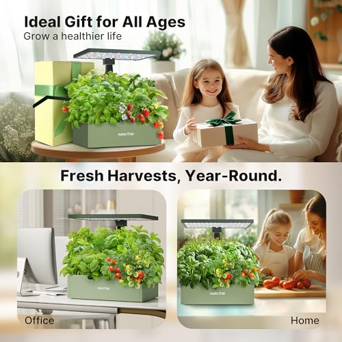 SUNCOZE Smart Hydroponics Growing System, 20 Pods, 25 in Adjustable Height - color: Green