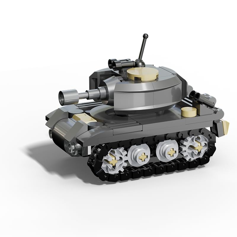 Micro Building Blocks Armored Phantom Tank Model Kit (4 Styles), Mini Cute Tank Set with Rotating Turret & Simulated Tracks,Develop Hands-on Skills (Wilderness F4 Tank (Gray)) - color: Wilderness F4 Tank (Gray)