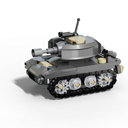 Micro Building Blocks Armored Phantom Tank Model Kit (4 Styles), Mini Cute Tank Set with Rotating Turret & Simulated Tracks,Develop Hands-on Skills (Wilderness F4 Tank (Gray)) - color: Wilderness F4 Tank (Gray)
