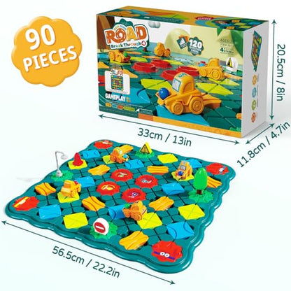 STEM Board Games Kids Toys, Maze Brain Teaser Puzzles Learning Games, Logic Road Track Building Blocks Educational Montessori Preschool Birthday Boys Girls Gifts for Kids Ages 3 4 5 6 7 8 Year Old - size: 90 PCS