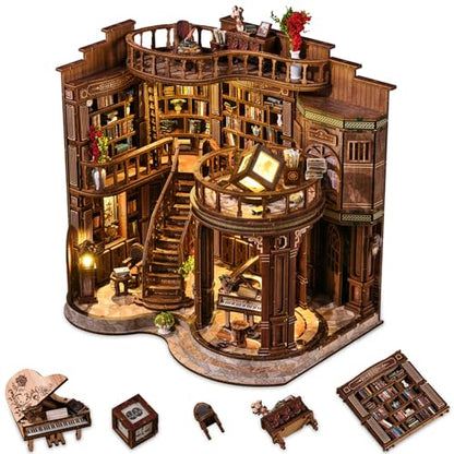 Book Nooks for Adults, DIY Miniature Dollhouse BookNook Kit-Dream Booktore - color: 3d-book Room0