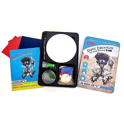 The Purple Cow Crazy Scientist Static Electricity - Science Kits for Young Researchers. for Learning & Education - STEM Educational Games for Kids, Boys & Girls, with Instructions - style: Static Electricity