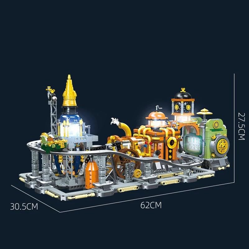 Steampunk Moon Base Building Blocks, Space Series 2842pcs for Adult - color: Steampunk Moon
