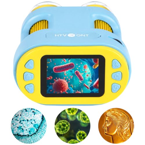 Handheld Microscope for Kids - HTVRONT 1000X Kids Microscope 2.0" HD Screen