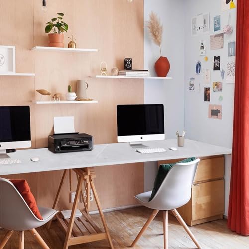 Kaboon Universal Tabletop 55"x20", Solid One-Piece Melamine Table Top, Double Desk L-Desk DIY, Home and Office, White Rock - color: White Rock, size: 55x20