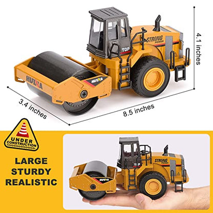 1/40 Scale Metal Road Roller Toy, Diecast Construction Equipment Vehicles Toy for Kids Boys - style: Road Roller