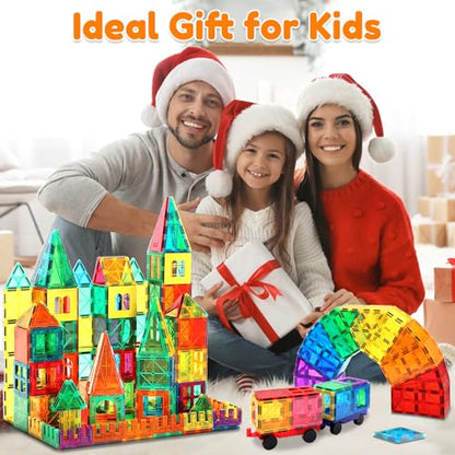 100pcs Magnetic Tiles for Kid Age 3+ Magnetic Blocks Toddlers Toys - style: 100Pcs