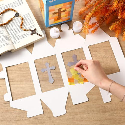 Simgoing 12 Sets Jesus is The Light Sunday School Lantern Crafts - style: Jesus