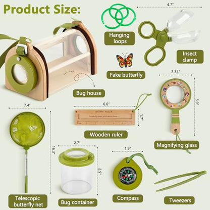 Wooden Bug Catcher Kit for Kids 3+, Bug Catching & Outdoor Explorer kit