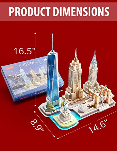 CubicFun 3D Puzzles for Kids Ages 8-10 - New York City - color: New York