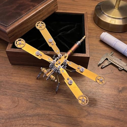 3D Metal Puzzles Model Kits for Adults - Build Dragonfly Hobby Kits for Men - Arts and Crafts Cool Things for Father Gifts for Birthday Ideas (Mechanical Dragonfly C) - style: Mechanical Dragonfly C