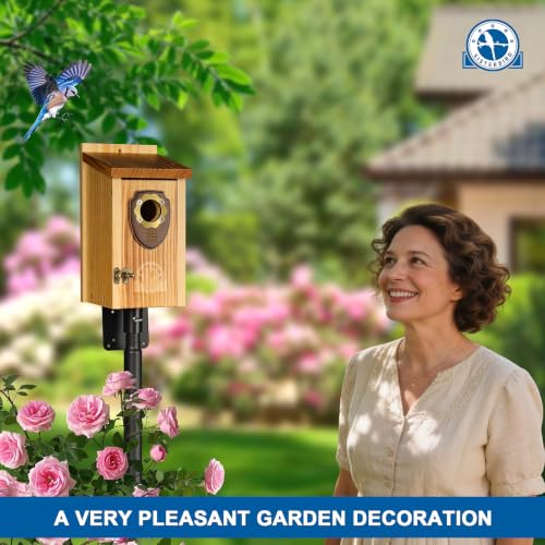 SISTERBIRD 2 Pack Bird House, Premium Bird Houses for Outside Warming Gifts - color: Medium-roast coffee color -- 2PK