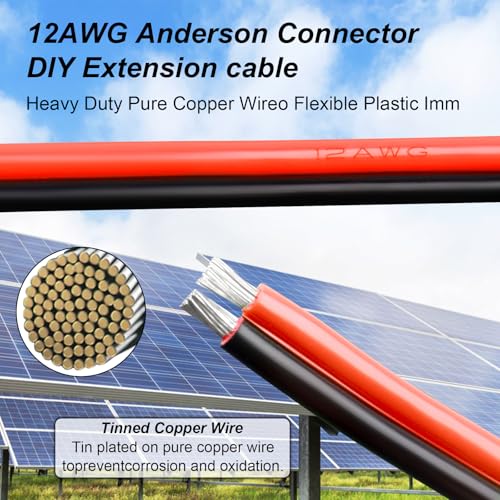 12AWG 30A Anderson Powerpole Connector Extension Cable 3FT
