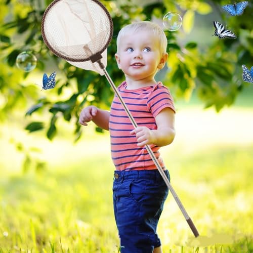 Leking Bug Catcher Kit for Kids 5 Pcs, Kids Outdoor Explorer Kit with Butterfly Net, Insect Observation Cage, Tweezers and Magnifying Glass, STEM Learning Bug Catching Set for Toddler Age 3-12