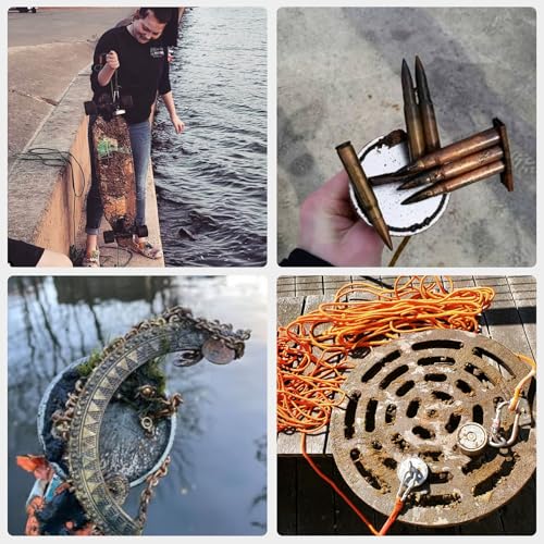 MUTUACTOR Magnet Fishing Kit,Φ2.36''Heavy Duty Neodymium N52 Magnet with 20m(64 Foot) Durable Rope,500lbs Pulling Force Permanent Strong Rare Earth Magnets for Lifting Objects Hunting Lost Treasures - style: 500lb Magnet--Φ 2.36"