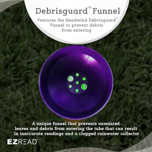 Headwind EZRead 26” Giant Professional Outdoor rain Gauge, USA Made Heavy Duty All Weather Freeze Proof mountable with Float, Violet (820-0032) - color: Violet, size: 26-Inch