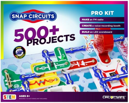 SNAP CIRCUITSPro SC-500 STEM Electronics Kit, 500+ Projects, Ages 8+ - size: 500 Projects