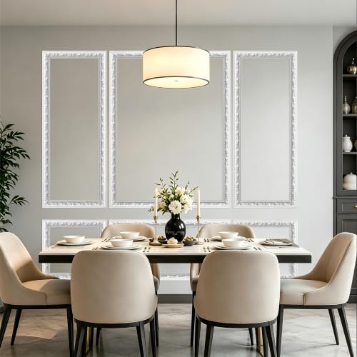 Peel and Stick Wall Molding Kit, Premade Accent Wainscoting Panels,24x60in - color: Floral-24x60in