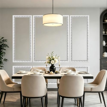 Peel and Stick Wall Molding Kit, Premade Accent Wainscoting Panels,24x60in - color: Floral-24x60in