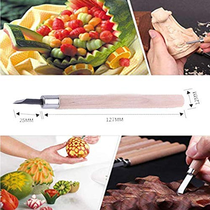 Wood Carving, 12 Carving Tools Set With Knife Stone & Carrying pouch - Perfect Knife Kit for Beginner