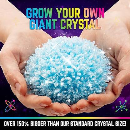 Original Stationery Starry Night Giant Crystal Growing Terrarium Kit for Kids, Fun Crystal Growing Kit with Glow in The Dark Stickers and Glitters, Awesome Gift Idea and Science Kits, Ages 3-14 - style: Starry Night