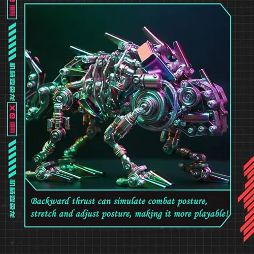 3D Metal Puzzle for Adults,Chameleon Puzzle Building Set，3D Metal Model Kit, Brain Teaser Puzzles DIY Assembling for Stress Relief - High end Men's Gift - style: Chameleon
