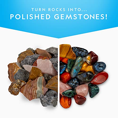 NATIONAL GEOGRAPHIC Rock Tumbler Refill Kit – 1 Lb. Madagascar Rocks for Tumbling with Rose Quartz, Red Jasper, Indigo Gabbro & More - Tumbler Supplies, Rock Polishing Grit and Jewelry Accessories - style: Madagascar Mix