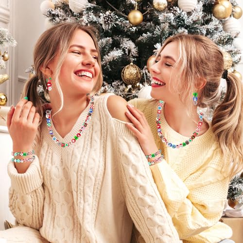 400 Pcs Christmas Polymer Clay Beads, Mixed Heishi Spacer Beads Supplies - color: Xmas-400