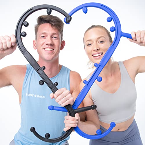 Body Back Buddy Elite Bundle Back Massager & Neck Massager for Pain Relief - color: Blue & Black, size: Elite Bundle