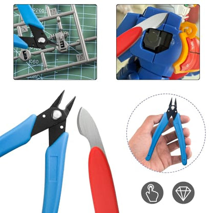 TOVOT 16PCS Model Tools Hobby Building Tools Craft Set Modeler Basic Building Kit for Gundam Model Assembling Building and Repairing