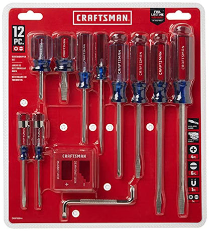 CRAFTSMAN Screwdriver Set, Assorted, 12Piece (CMHT65044) - size: 12 Count (Pack of 1)