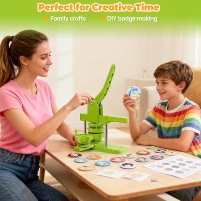 Button Maker Machine 75mm (3 in) Installation-Free, DIY Button Pin Maker Machine, Button Badge Press Machine with Free 100 Sets Button Maker Supplies & Pictures & Circle Cutter - size: Round 75mm (3 inch)