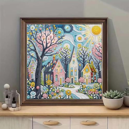 House Diamond Art Kits for Adults,DIY Diamond Painting Kits 12 X 12 inch - color: SH132