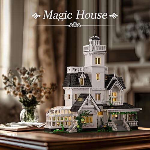 Magic House Building Set with LED Light, Haunted House Blocks Toy