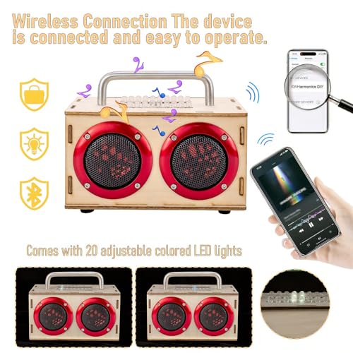 DIY Bluetooth Speaker Kit for Kids 8-10 - STEM Kits Science Project Toys - color: Red