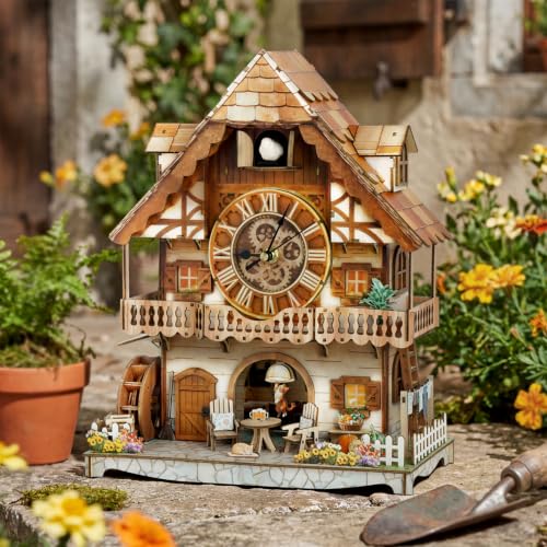 3D Puzzle for Adults, German Pastoral Cottage Wood Models Kit