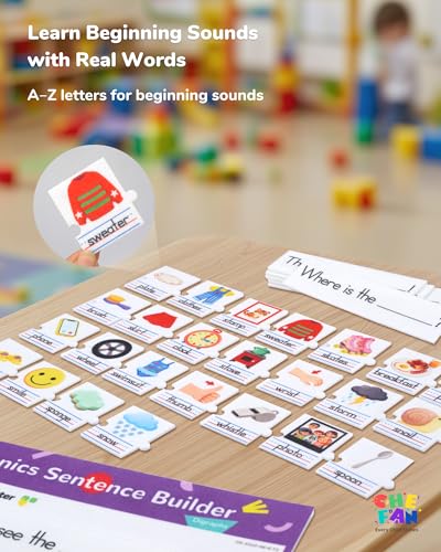 CHEFAN Sentence Building for Kids, Digraphs, Phonics & Sight Words - color: Digraphs Sentence Building