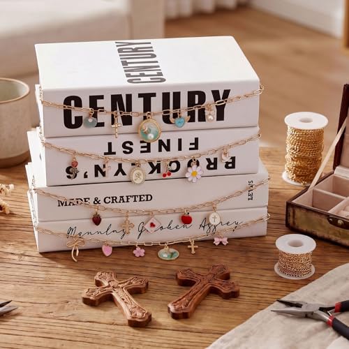 124 Pcs Bible Chain Making Kit Bible Charms, Fancy - style: Fancy