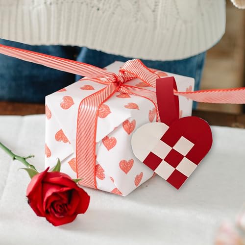 12 DIY Danish Heart Baskets. Precut and Ready to Use, No Tools Needed. Traditional Weaving Paper Craft to Make Julehjerter. Great Home and Classroom Decorations (Red/White Kit) - color: 3x3 Diy Kit