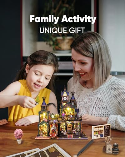 DIY Miniature House Kit Dollhouse Kit for Adults to Build Mini Magic House - color: Rail-track Secluded City