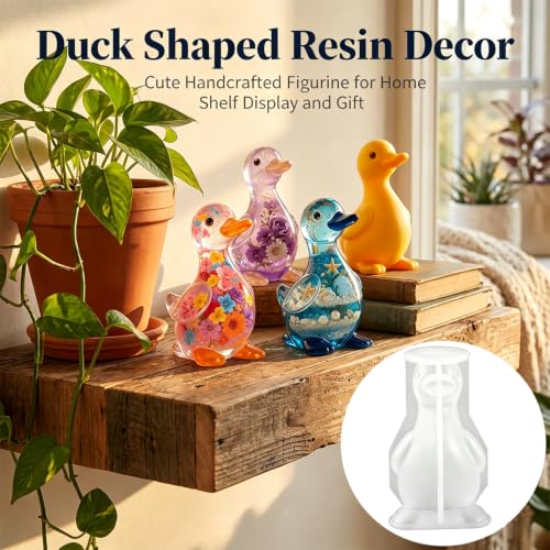 3D Duck Resin Mold, Cute Animal Silicone Mold for Epoxy Casting - color: Cute Duck Resin Mold