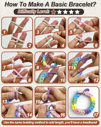 UCDRMA 1000PCS Soft Cloth Loom Bands Refill for Bracelet, Loop Bracelet Making Kit in Dreamy Creamy Colors Weaving Loom Refill Loops Pack, Elastic Band Bracelet Kit Can Make 40+ Friendship Bracelets - color: Dreamy Creamy Colors