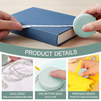 Soft Tape Measure for Body Fabric Sewing Tailor Cloth Knitting Craft Measurements, 59 Inch Portable Measuring Tool, Green - color: Green