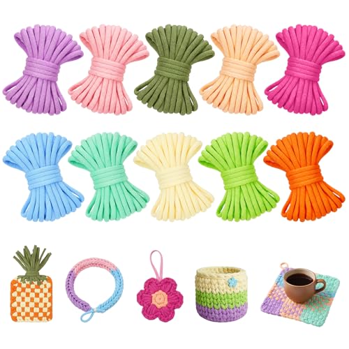 1000 PCS Loom Refill Loops, 10 Colors Loops Bands Nylon for 7-10 Inch Weaving Looms, Elastic Refill Loops Potholder Loom Kit Art and Crafts DIY Supplies for Adults Teens (Bright Series) - color: Bright Series