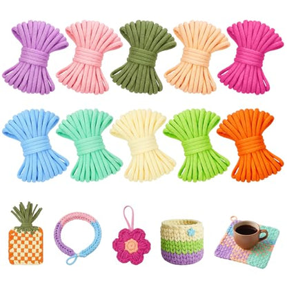1000 PCS Loom Refill Loops, 10 Colors Loops Bands Nylon for 7-10 Inch Weaving Looms, Elastic Refill Loops Potholder Loom Kit Art and Crafts DIY Supplies for Adults Teens (Bright Series) - color: Bright Series