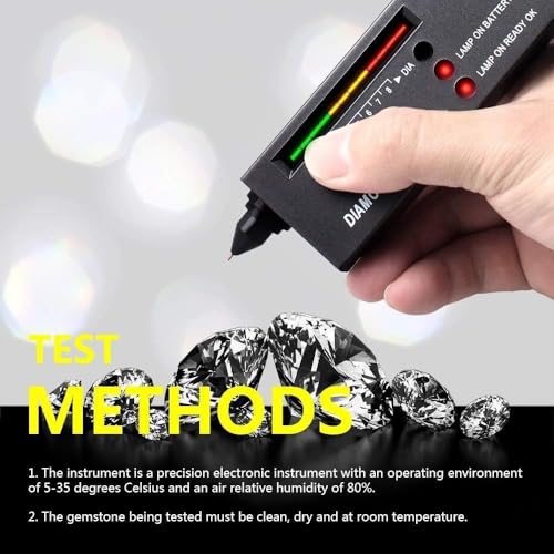 Diamond Tester Pen, High Accuracy Jewelry Diamond Tester＋200g/0.01g Mini Jewelry Scale＋60X Mini LED Magnifying, Professional Diamond Selector for Novice and Expert, Thermal Conductivity Meter - color: Diamond Tester+ Magnifier