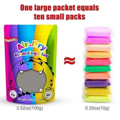 ifergoo 100g Gray Air Dry Clay, 3.5oz DIY Creative Modeling Clay for Kids - color: Gray/100g