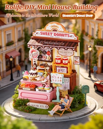 Rolife Sweetie's Donut Shop DIY Miniature House Kit - color: Sweetie's Donut Shop