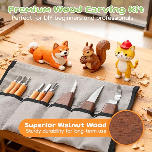 Housolution Wood Carving Kit with Carrying Bag, 30PCS Wood Carving Tools